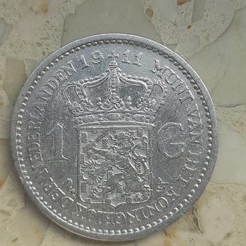 Nederland. Wilhelmina. 1 Gulden 1911 (Zonder minimumprijs)
