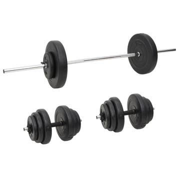 vidaXL Halterset met gewichten 60 kg, Verzenden, Nieuw