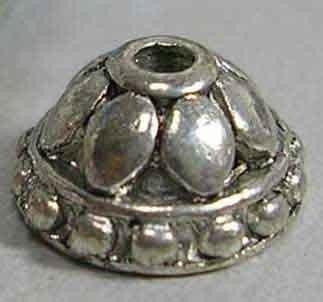 10 x Tibetaans zilveren kralenkapjes 8mm, Ophalen of Verzenden, Nieuw, Kraal