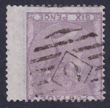 Groot-Brittannië 1857 - 6d. lila, Queen Victoria, zonder, Gestempeld