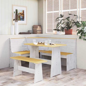 vidaXL Hoekbank REINE 151 cm massief grenenhout honingbruin, Huis en Inrichting, Verzenden, Nieuw