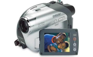 Sony DCR-DVD105E DVD-Handycam Videocamera - Zilver, Verzenden, Zo goed als nieuw