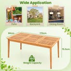 LIVSK Outdoor Eettafel - Acaciahout - Voor 6 Personen - Para, Huis en Inrichting, Tafels | Sidetables, Verzenden, Nieuw