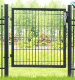 Afsluitbare Stalen Tuinpoort Grijs/Groen – 145 cm, Verzenden, Nieuw
