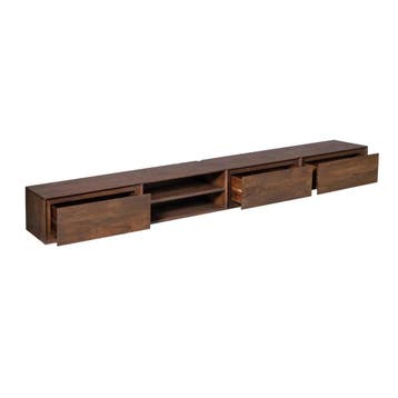 Zwevend tv meubel Ambiance Brown | 240 cm | Starfurn, Ophalen of Verzenden, Nieuw