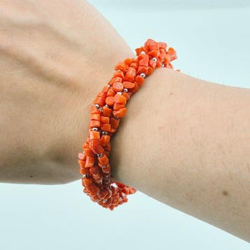 Koraal - Zilver - Armband - CORALLO MEDITERRANEO