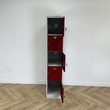 Overtoom lockerkast 5 deurs (hxbxd) 184,5x37x50 cm, Ophalen of Verzenden, Gebruikt