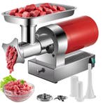 Vleesmolen 1100W – RVS Gehaktmolen met Worstvuller, Verzenden, Nieuw in verpakking