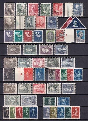 Nederland 1936/1940 - 14 postfrisse series, Postzegels en Munten, Gestempeld