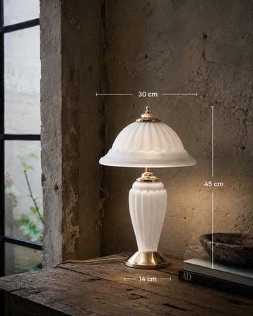 Tafellamp - Glas, Metaal