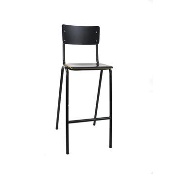 (MDK-107734) CS MX HPL barkruk – zwart - zithoogte 76 cm, Ophalen of Verzenden, Nieuw