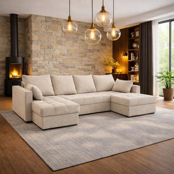 *ACTIE* Complete U-bank vanaf €599 | Met opbergruimte, Huis en Inrichting, Banken | Complete zithoeken, Ophalen of Verzenden, Nieuw