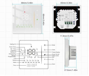 Smart Thermostaat WiFi Vloerverwarming CV App Voice, Doe-het-zelf en Verbouw, Thermostaten, Verzenden, Nieuw