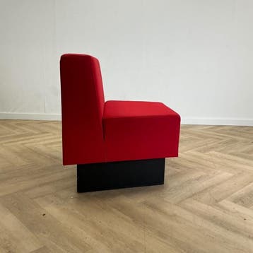 modulaire fauteuil, rood - zwart, Gebruikt, Ophalen of Verzenden, Rood, Eén