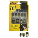 Plaknagels zwart met geel - Kunstnagels, Ophalen of Verzenden, Nieuw