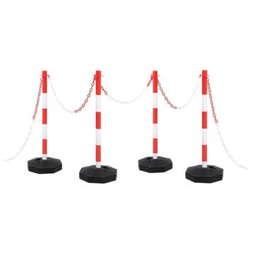 Kettingpalenset 10m - 4 Palen | Retourdeal 34% Korting, Ophalen of Verzenden