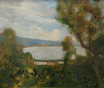 Raoul Viviani (1883-1965) - Paesaggio Lacustre, Antiek en Kunst