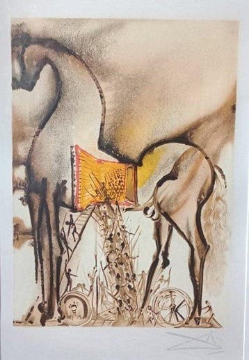 Salvador Dali (1904-1989) - Le cheval de Troie