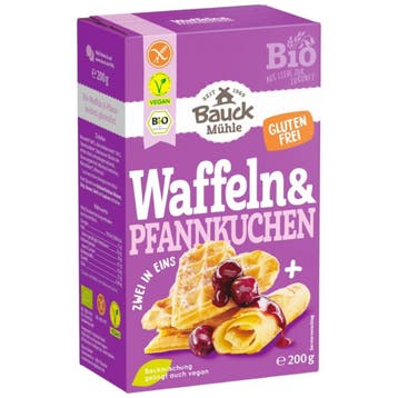 Bauck Wafel- en Pannenkoekenmix Biologisch 200g, Verzenden, Nieuw