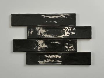 Wandtegel Ragno Kalon Handvorm Antraciet Glans 5x25, Nieuw, 20 tot 40 cm, 10 m² of meer, Wandtegels