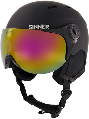 SINNER TYPHOON VISOR Unisex Skihelm - MATTE Zwart - Maat L,, Ophalen of Verzenden, Zo goed als nieuw, SINNER