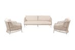 Puccini stoel-bank loungeset - 3-delig | AANVRAAG, Verzenden, Nieuw, Rvs, Loungeset