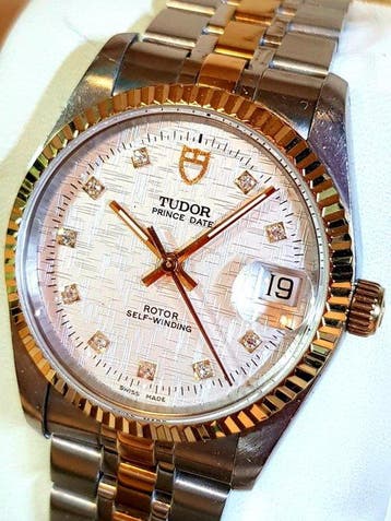 Tudor - Prince Date - SILVER DIAMOND LINEN DIAL - Zonder