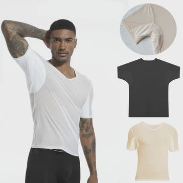 S–XL Heren T-shirt met Zweetabsorberende Onderarmpads - Adem, Kleding | Heren, Verzenden, Nieuw