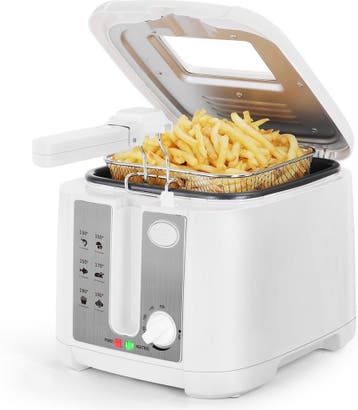 Frituurpan - Friteuse - Geurfilter - 1650W - Wit - 2.5L - Ai, Verzenden, Zo goed als nieuw
