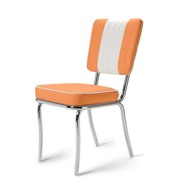 Retro Diner Stoel CO-24 Oranje (Set van 4), Ophalen, Gebruikt