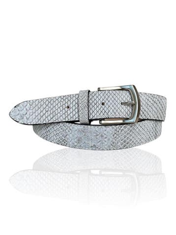 NIEUW Mooie Exclusieve python leren riem grijs AANBIEDING, Overige kleuren, Verzenden, Echt leder, Riccamente