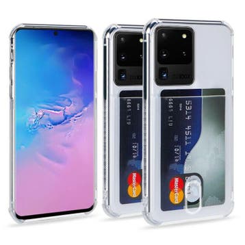 Galaxy S20 Plus Transparant TPU Hoesje Met Pasjesvakje, Ophalen of Verzenden, Nieuw
