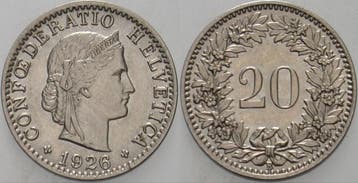 20 Rappen 1926 Schweiz-eidgenossenschaft, Verzenden