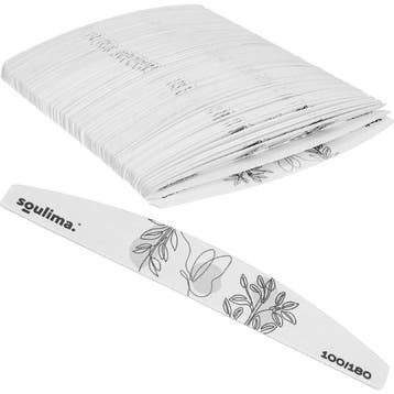 Soulima Nagelvijlen 100 stuks 100/180 grijs zebra, smalle..., Ophalen of Verzenden, Nieuw