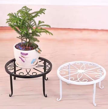 Metalen Plantenstandaard voor Bloempot houder – Zwart of Wit, Verzenden, Nieuw, Metaal, Balkon