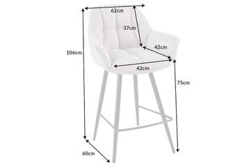 Barstoel PAPILLON 106 cm, 180° draaibaar, plat geweven stof,, Ophalen of Verzenden, Nieuw