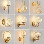 Glazen Ster Wandlamp LED Goud Modern, Verzenden, Nieuw