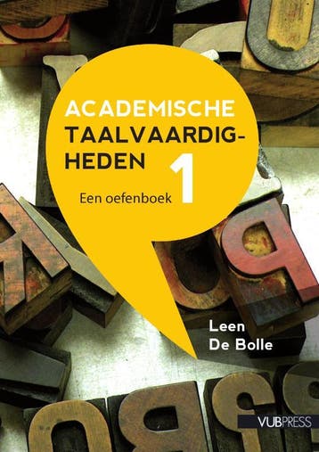 Academische taalvaardigheden - Leen De Bolle 9789054877271, Verzenden, Zo goed als nieuw, Leen De Bolle