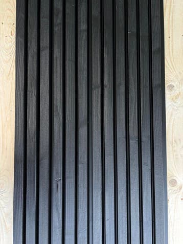 Zwarte gevelbekleding - Thermisch Gemodificeerd, Ophalen, 25 tot 50 mm, Nieuw, Plank