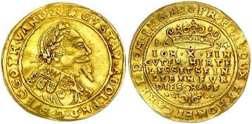 Duitsland, Erfurt, stad. Dukat 1634, unter schwedischer