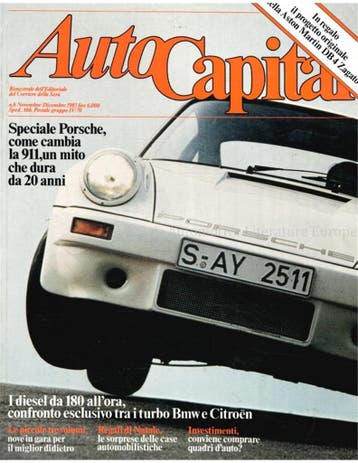 1983 AUTOCAPITAL MAGAZINE 06 ITALIAANS, Nieuw, Author