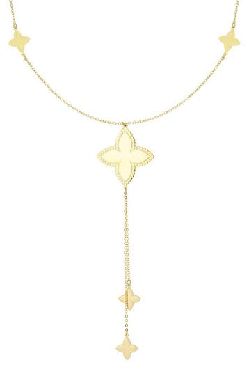 Goudlief Lange ketting met verschillende klaver bedels, Verzenden, Nieuw, Zilver, Overige materialen
