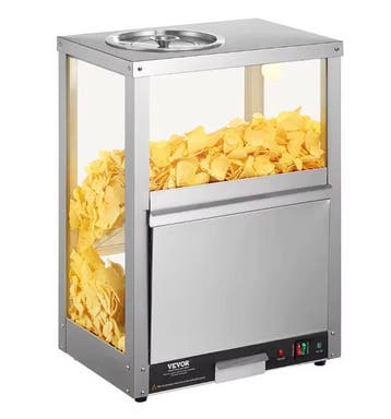 Nacho Warmer 80L Snack Display met Verwarming en Glas, Verzenden, Nieuw