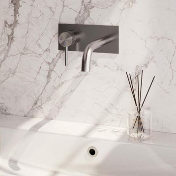 Brauer Brushed Carving Inbouw Wastafelmengkraan met Gebogen, Doe-het-zelf en Verbouw, Ophalen of Verzenden, Nieuw