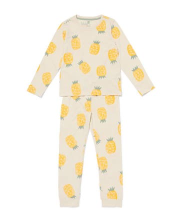 HEMA Kinderpyjama ananas gebroken wit, Verzenden, Nieuw