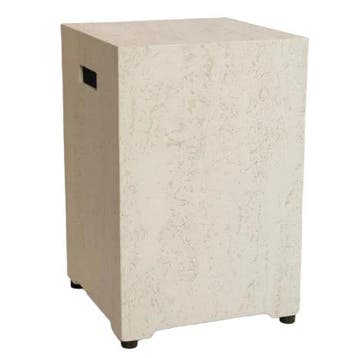 Happy Cocooning Enclosure Square Travertine - bijzettafel, Huis en Inrichting, Tafels | Bijzettafels, Nieuw