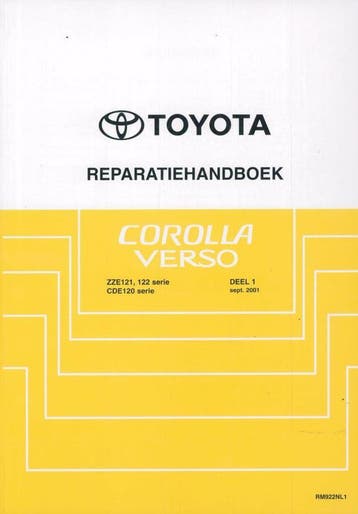 2001 Toyota Corolla Verso reparatiehandboek Nederlands, Auto diversen, Verzenden