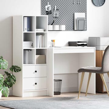 vidaXL Bureau Wit 125,5 x 50 x 127 cm 2 st, Verzenden, Nieuw