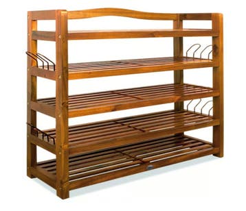 Schoenenrek 2 Stuks Massief Acaciahout 82x95x26cm (Meubelen), Verzenden, Nieuw