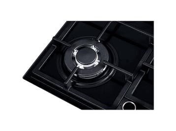 Everglades - Gas Kookplaat - Zwart Glas, Verzenden, Nieuw, Gas, 4 kookzones